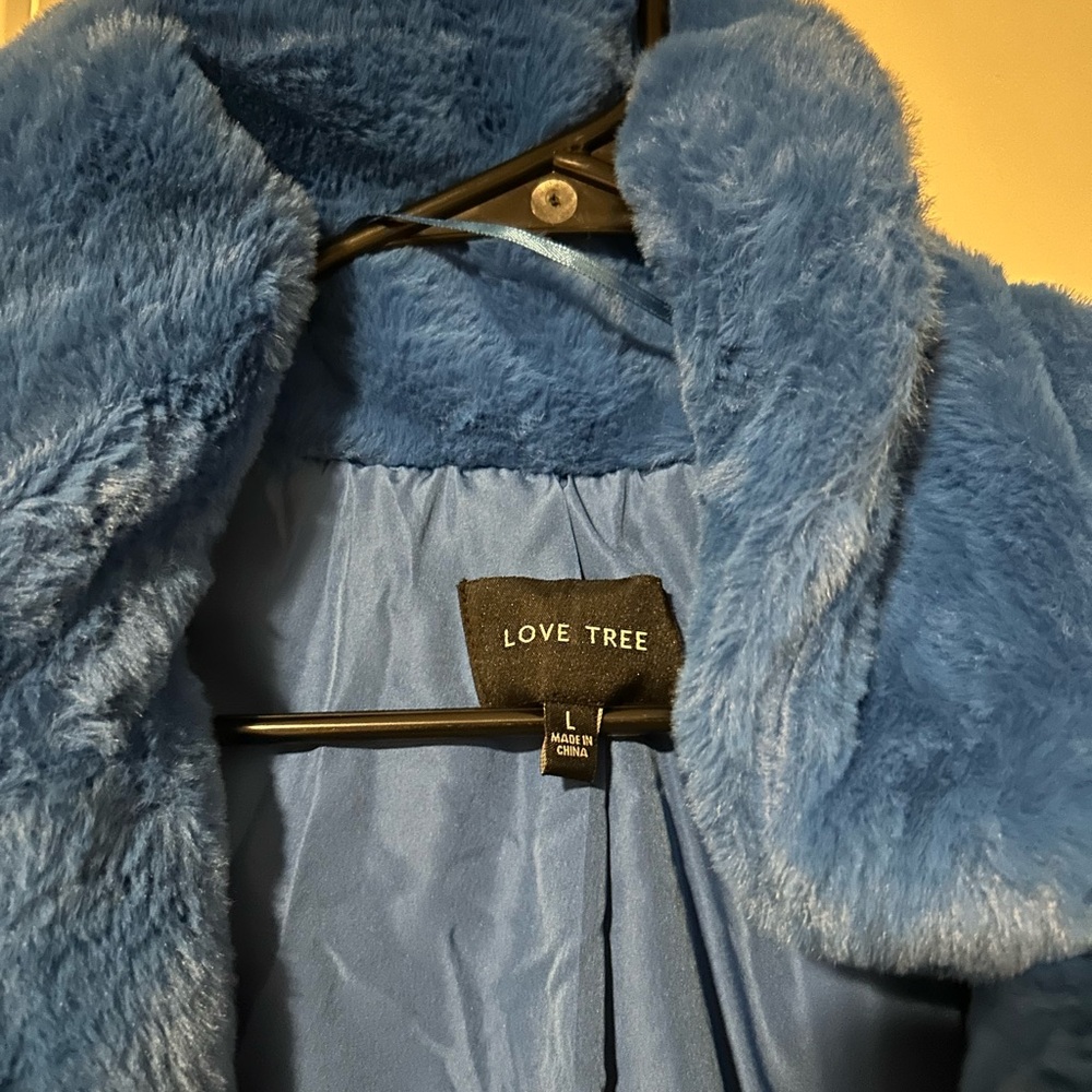 Love Tree Plush Blue Jacket